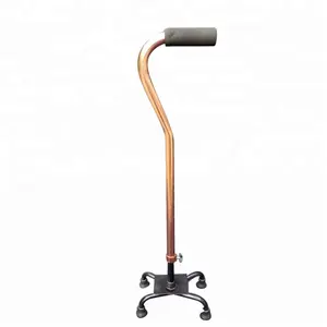 안정적인 조정 가능한 미끄럼 방지 목발 노인 장애인 네 다리 개폐식 걷기 보조 지팡이