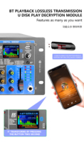 Console audio analogique professionnelle GAX-QX12 à 12 canaux, montée en rack, intégrée avec effets