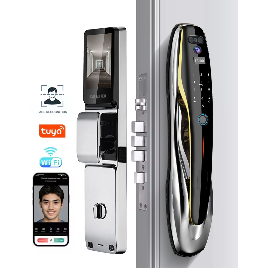 Hot Selling Full Automatic Real Time Video Intercom Smart Wifi Digital Door Lock Anti-theft Camera Digital Keyless Smart Lock · image 3