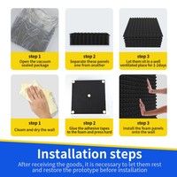 Panneaux insonorisants en mousse pyramidale professionnels de 4 pouces, super épais, haute densité, éponge absorbante du son pour caisson de basses
