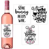 Autocollants et décalcomanies pour bouteilles de vin en forme personnalisée, écologiques, durables et autocollants, avec motif de fruits, en gros