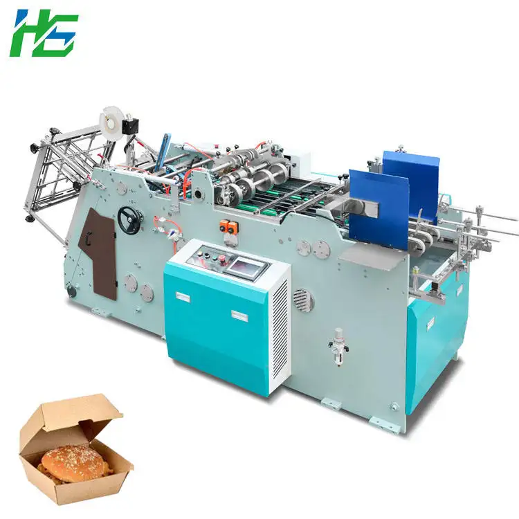 Hongshuo HS-HBJ-1000 бумажный Ланч-бокс для изготовления картонных упаковочных машин цена