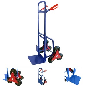 Carrello a mano telescopico sei ruote scala arrampicata pieghevole a mano carrello pesante acciaio camion a mano HT2130 - Product Image 4
