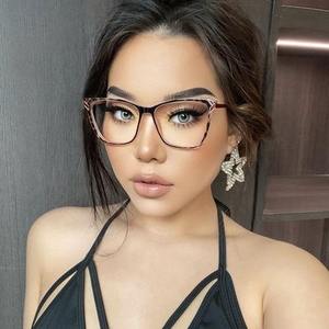 Monture de lunettes optiques œil de chat FalaiEr en TR90 transparent, protection lumière bleue C1, unisexe, pont moyen - Product Image 4