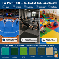 Tapis de sol en mousse EVA emboîtables 1m x 1m, antidérapants, pour salle de sport, arts martiaux, jeux d'enfants, épaisseur 2-5cm, logo personnalisé OEM