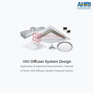 Hoàng gia điều hòa không khí HVAC nhiệt vav khuếch tán sưởi ấm trung tâm điều khiển tự động kỹ thuật Air Vent cho HVAC ống dẫn khí <span class=keywords><strong>AC</strong></span> - Product Image 3