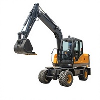 Mini-excavatrice sur roues JH9075 de 7,5 tonnes, diesel, 4x4, hydraulique, avec lame de bulldozer, certifiée CE, excavatrice chinoise à vendre