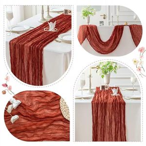 Venta al por Mayor de Caminos de Mesa de Gasa Voile Bali en 77 Colores, 90x180, 90x300, 90x400cm, Camino de Mesa Transparente para Decoración de Bodas, Eventos y Fiestas - Product Image 4