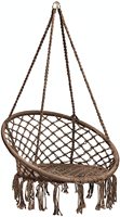 Woqi HOMFUL extérieur hamac chaise balançoire ronde hamac chaise avec suspendu suspendu tricoté maille coton corde macramé balançoire