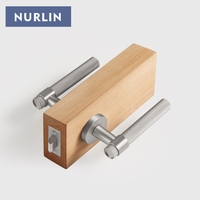 Nurlin laiton moleté croix poignée de porte Passage confidentialité intérieur mortaise serrure factice pouce tourner porte levier ensemble mat laiton Antique