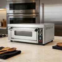 Four à sole électrique commercial à infrarouge avec thermostat réglable et fenêtre de visualisation, personnalisable pour boulangerie, pain et pizza