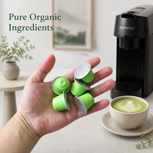 Cápsulas de Matcha Ceremonial Especializadas Compatibles con Máquinas Nespresso Originales, Cápsulas de Té Verde Saludable, Precio de Fábrica - Product Image 1