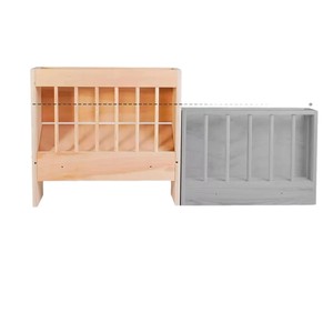 Comedero de Madera para Conejos, Combinación de Comedero y Bebedero Desmontable, Estación de Alimentación Multifuncional para Mascotas - Product Image 5
