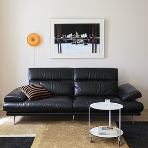 โซฟาหนังแท้ Bauhaus <span class=keywords><strong>มือ</strong></span><span class=keywords><strong>สอง</strong></span> สามที่นั่ง ปรับพนักพิงสูงได้ สีดำ หนังวัววิน<span class=keywords><strong>เท</strong></span><span class=keywords><strong>จ</strong></span> - Product Image 2