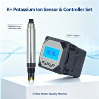 Ensemble sonde et contrôleur d'ions potassium RS485 K+, moniteur de qualité de l'eau en ligne pour le traitement de l'eau potable et municipale