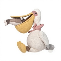 Peluche Pelican Watson Mignonne, Adorable Poupée, Coussin Doux pour Compagnon de Nuit, Cadeau d'Anniversaire Parfait pour Unisexe, en Polyester