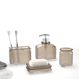 Brun tous les jours salle de bain accessoire porte-savon porte-brosse à dents gobelet distributeur de savon toilette coton pot distributeur de lotion - Product Image 5
