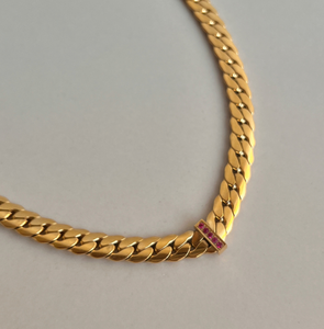 Nuova Collana Trendy 2025 in Acciaio Inossidabile Placcato Oro 18K Antiossidante con <span class=keywords><strong>Cuore</strong></span> Portafortuna e Catena Intrecciata da 8mm - Product Image 5