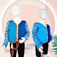 Jaket renang anak laki-laki Floatie, jaket apung anak-anak, kain DTA, rompi latihan berenang, jaket pelampung busa Zip-Up untuk Olahraga Air