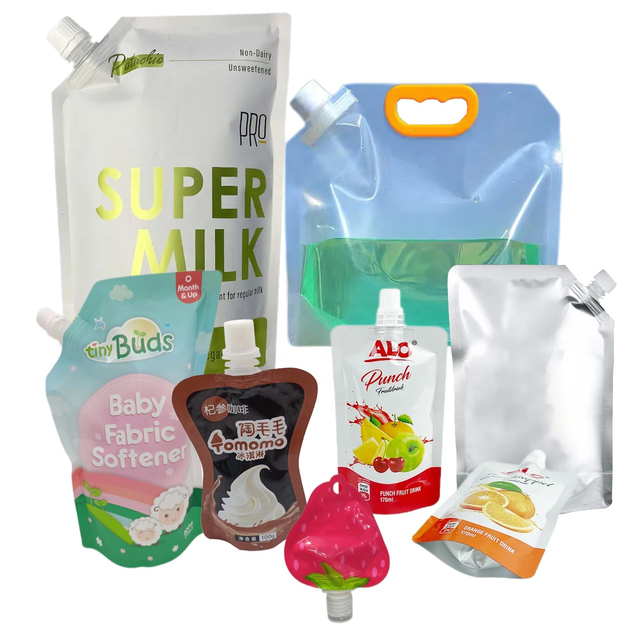 Big Retort Pouch for Coffee and Tea Stand-up Drink Spice Liquid Packaging Biodegradable and Reusable Doypack Paper Spout Pouch