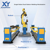 Robot de soudage à double poste et machine unique, système de soudage robotisé à 6 axes pour MIG MAG TIG, soudage de tôles métalliques