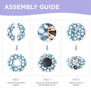 Anyo tùy chỉnh có thể gập lại đầy đủ mặt trăng mèo giường hang Shu nhung với trung tâm Mat sắc nét mèo đồ chơi đa chức năng tất cả các mùa - Product Image 5