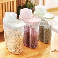 Recipiente para Almacenamiento de Granos, Taza Medidora, Organizador de Alimentos, Recipiente Hermético para Productos Secos, Contenedor para Arroz, Organizador de Cocina, Libre de BPA, PP, 3-6L