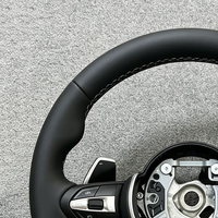Manettes de changement de vitesse larges en cuir pleine fleur OEM, modèle rond, pour volant de voiture BMW 328i E90 X3 X5 M3 M4 M5 F01 F06 F10 F32 F34 F36