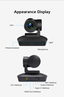 4K Auto Motion Tracking Ptz Camera Auto Tracking Classroom Lecture Camera Auto Focus Ptz Camera con 4 micrófonos/Seguimiento de profesores