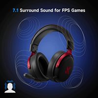 Auriculares para Juegos MCHOSE V9 PRO Tri-Mode Inalámbricos Ultraligeros con Alcance Inalámbrico de 40m, Diseño Ergonómico y Controladores de 53mm