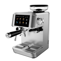 Machine à café expresso OEM 4-en-1 avec réservoir à lait pour infusion à froid, 20 bars, moulin intégré 3-en-1 et manomètre, compatible ULKA pour cappuccino italien