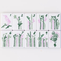Tuiles de Mahjong Américain en Acrylique Vert Jade de Luxe à Impression UV, Multi-couches, Faible MOQ, avec 160 Tuiles pour Jouer