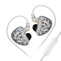 KZ AS24 12 écouteurs filaires en métal à armature équilibrée dans l'oreille moniteur HiFi écouteurs écouteurs casque à tonalité réglable