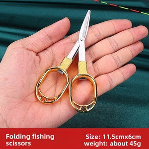 Xách Tay Đa Chức Năng Hình 8 Gấp Kéo Kẽm Hợp Kim Hộ Gia Đình Kéo Kim Loại Cho Ngoài Trời Câu Cá Dòng Cắt - Product Image 3