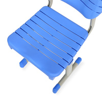 Bureau et chaise en acier pour étudiants, design moderne et écologique, bleu, hauteur réglable, pour la maison, le bureau et la salle de classe