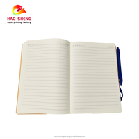 Ensemble de carnets de notes d'affaires de luxe A5 avec logo personnalisé, couverture souple en cuir cousue, papier offset