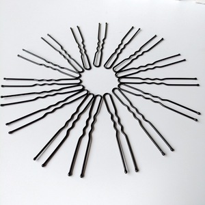 Schwarze, gewellte, U-förmige, minimalistische, verschleißfeste Haarspange, <span class=keywords><strong>50</strong></span> Stück/Packung, geeignet für alle Frisuren und Damen-Haaraccessoires - Product Image 2