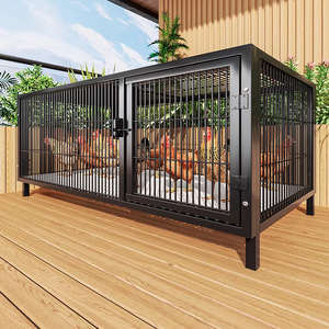 Poulailler robuste en fer et métal avec système <span class=keywords><strong>de</strong></span> retrait automatique du fumier, grande cage extérieure pour l'élevage <span class=keywords><strong>de</strong></span> volailles, abri pour canards et poules - Product Image 2