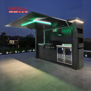 Pod Baja Tahan Karat 304 dengan Pintu Lipat Dua, Kabin Tahan Lembab untuk Kebun, Teras, Balkon, Dapur Luar Ruangan - Product Image 1