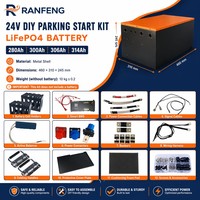 Paket Baterai LiFePO4 24V 280Ah 314Ah 15kWh untuk AC Parkir Truk, Smart BMS, 6000+ Siklus, Deep Cycle