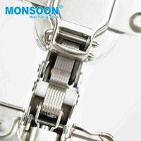 Charnières hydrauliques automatiques en acier inoxydable à installation facile, bisagras rectas 35 mm, fermeture douce 3D, pour hôpital, extérieur