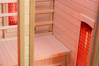 Salle de Sauna intérieure pour 1 personne Sauna infrarouge extérieur avec lumière rouge