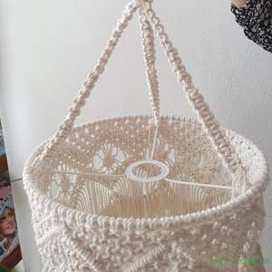 Abat-jour en coton 100% tissé, absorbant l'humidité, respirant, poids moyen, tissage en chaîne, solides, macramé, suspendu au mur, chambre à coucher, lustres - Product Image 2