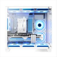 Boîtier de PC Gamer JNP personnalisé Matx avec alimentation, ventilateur de refroidissement, système de refroidissement par eau, style cool, boîtier d'ordinateur de jeu