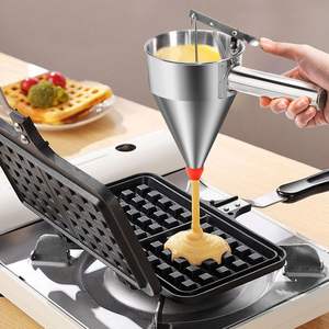 Stocked Stainless Steel Detachable Handle Pancake Batter Dispenser Stand Safe <b>Kit</b> Includes 2 Pieces for Baking Cake Decorating - Product Image 6