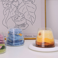 Usine Offres Spéciales En Gros De Luxe Oem Odm Cire De Soja Décor À La Maison Personnalisé DIY Sable Cire Peinture Série Bougies Parfumées