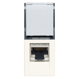 เต้ารับอีเธอร์เน็ตติดผนัง Netsafe Cat6A FTP RJ45 สีขาว 8P8C - Product Image 1