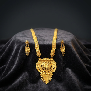 Wholesale Fashion 14K 18K 24K Micro Gold Long Jewelry Set, Brass Micro Forming Long Necklaces, Floral Design Long Jewelry Set. - Product Image 2