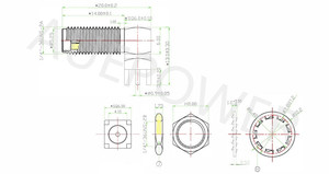 50ohm RF góc bên phải kết nối <span class=keywords><strong>SMA</strong></span> nữ <span class=keywords><strong>PCB</strong></span> gắn kết ăng-ten kết nối - Product Image 6