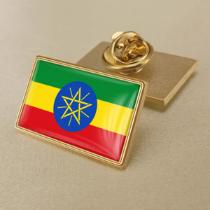 Ethiopia cờ pha lê Epoxy huy hiệu pin thế giới cờ chân - Product Image 3